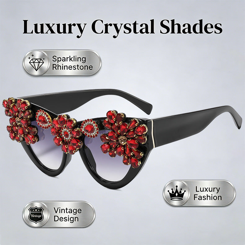 Women extravagantly decorated Cat-Eye sunglasses Stornfield