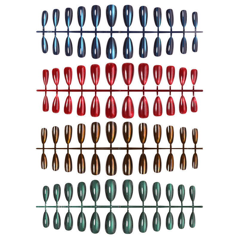 Elegant artificial nail set with high gloss and pointed design Stornfield