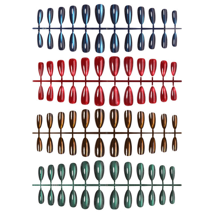 Elegant artificial nail set with high gloss and pointed design Stornfield