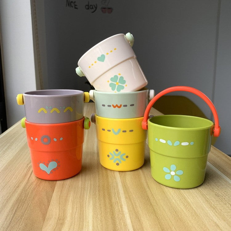 Unisex colorful storage bucket with ergonomic handle Stornfield