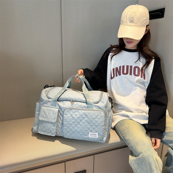 Quilted Multi-Compartment Travel Duffel Stornfield
