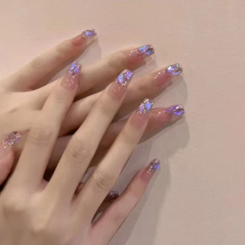 Glamorous artificial nails with rhinestone details Stornfield