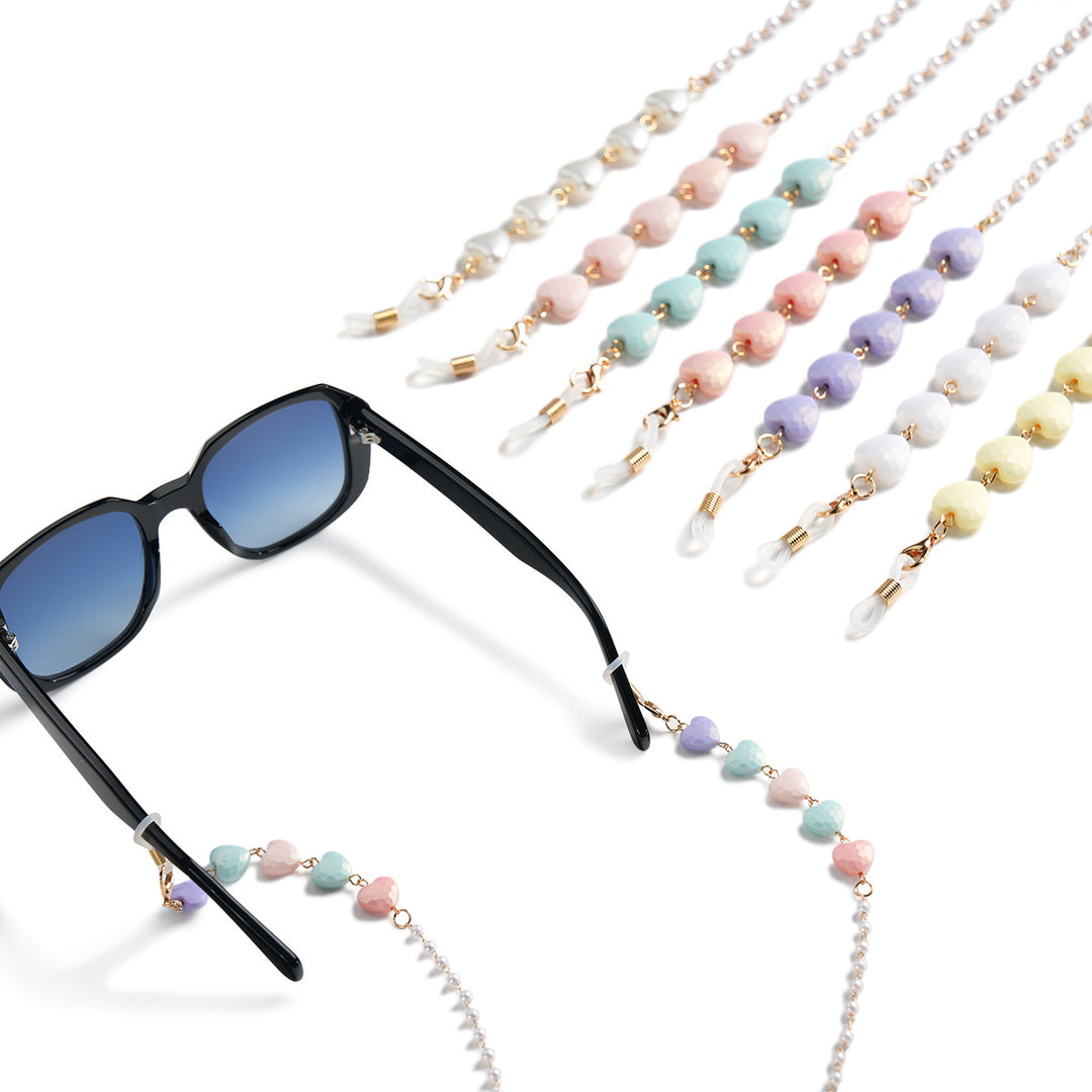 Heart-Shaped Beaded Eyewear Chain Stornfield