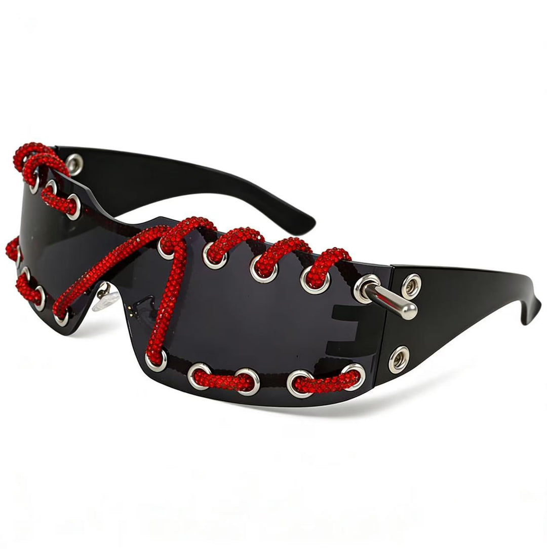 Women's sunglasses with unique lacing design Stornfield