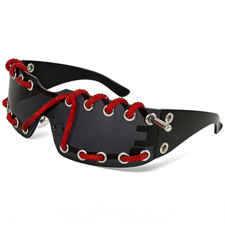 Women's sunglasses with unique lacing design Stornfield