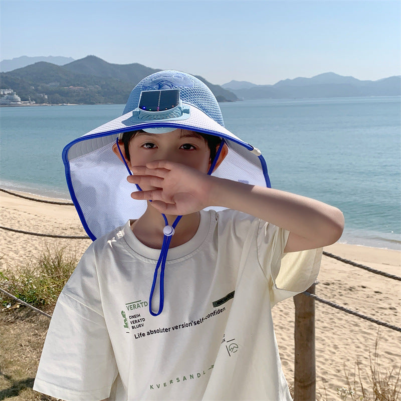 Ssun hat with solar mini fan, UV protection and wide neck protection Stornfield