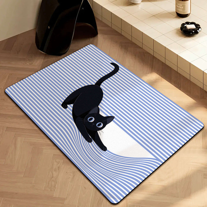 Cat-Themed Decorative Area Mat