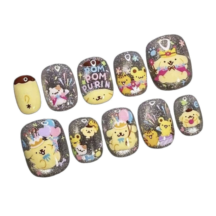 Whimsical Character Press-On Nail Art Set Stornfield