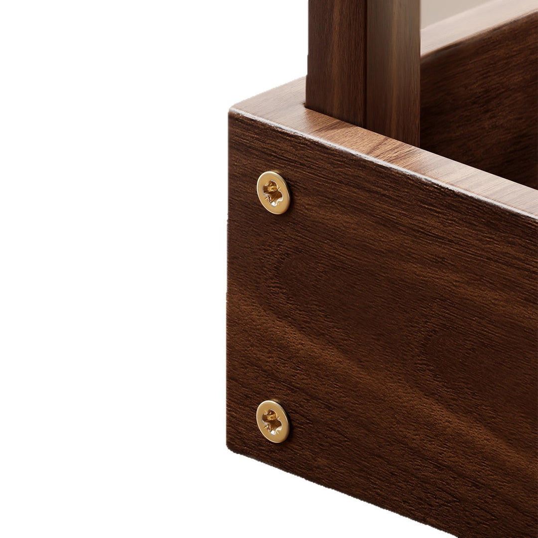 Wooden Two-Tier Bracelet Display and Jewelry Organizer Tray with Storage Box