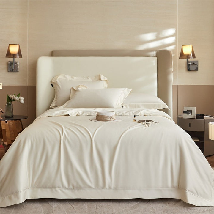 Luxury Sateen Duvet Cover Bedding Set with Hidden Zipper and Pillow Shams