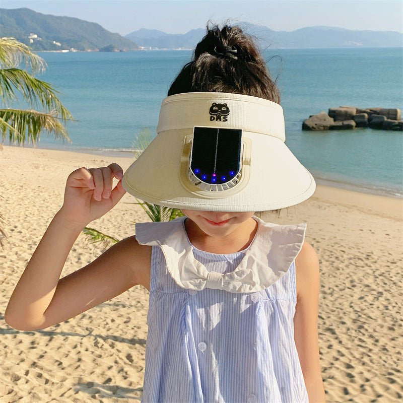 Child-Sunshade with Solar Fan and Integrated LED Lights Stornfield