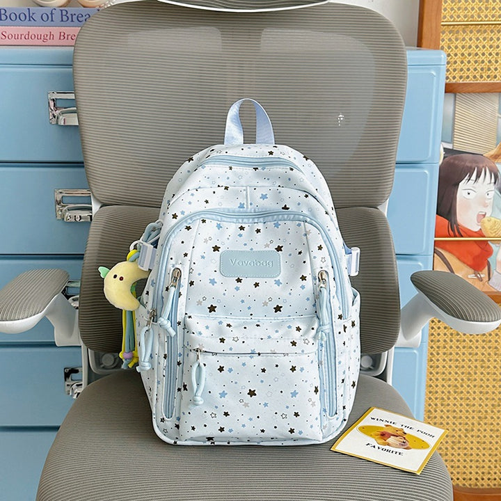 Star-Print Multi-Pocket Backpack Stornfield