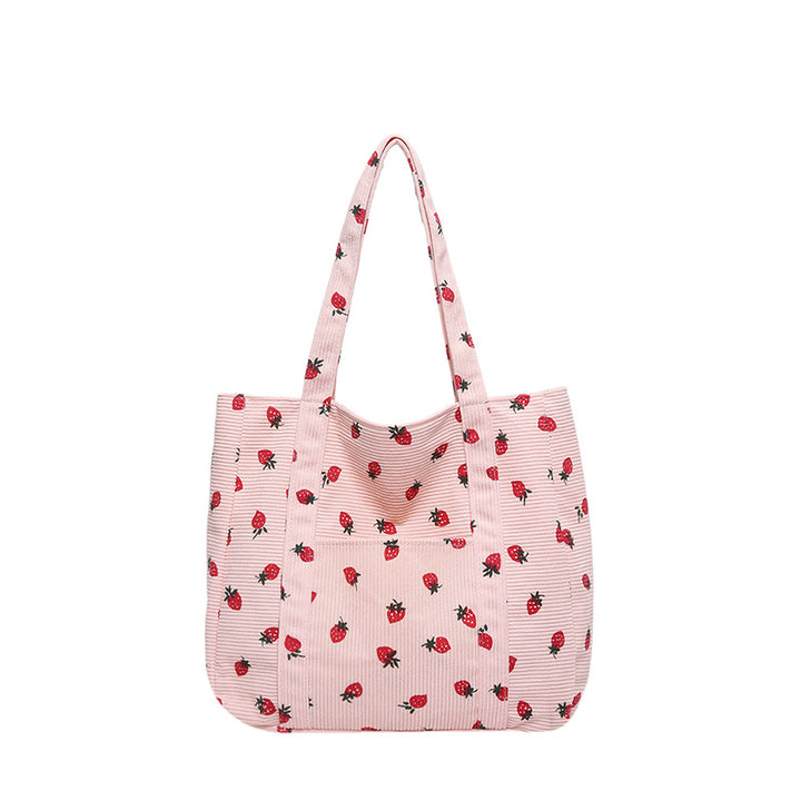 WoStylish Corduroy Shopping Tote Stornfield