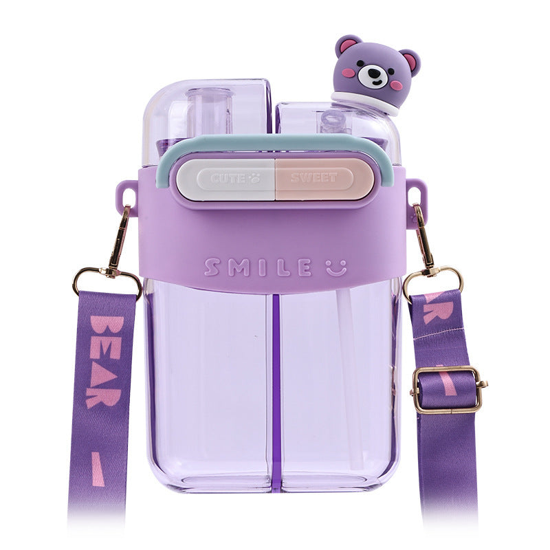 Women's water bottle with interactive design and practical shoulder carrying function Stornfield