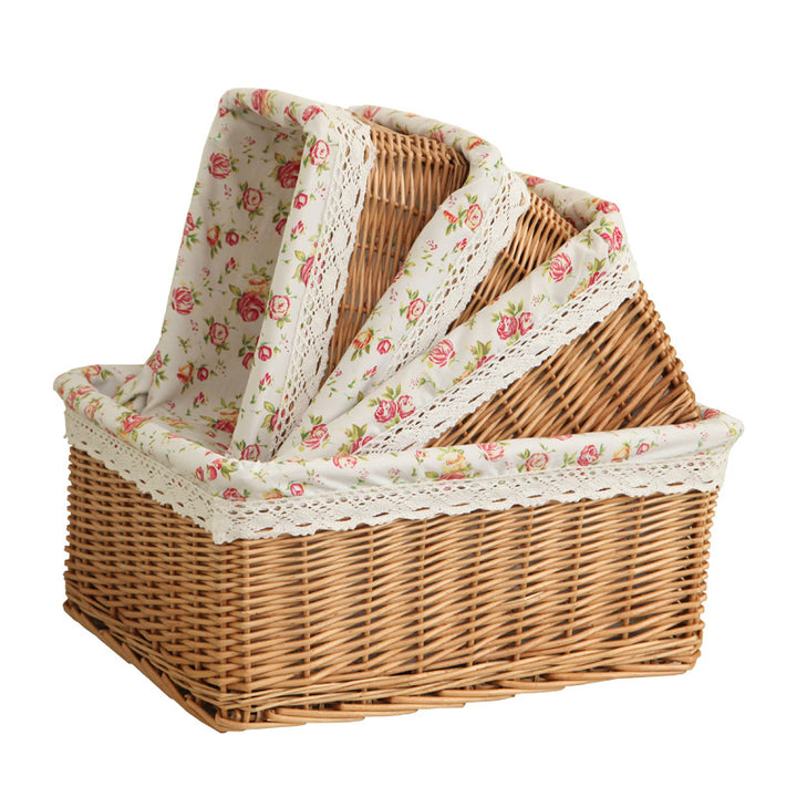 Decorative Woven Storage Basket with Liner Stornfield