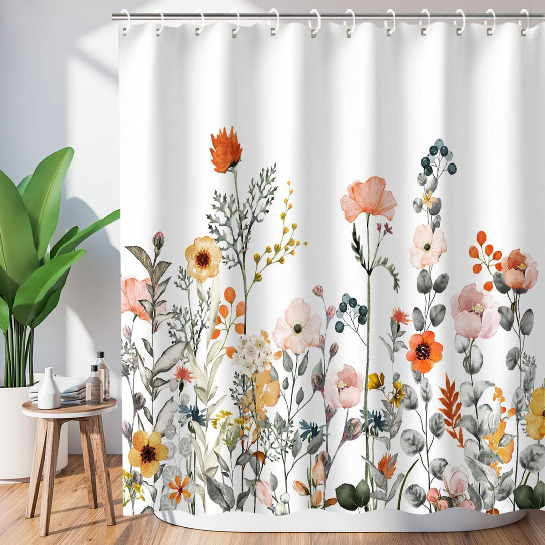 Floral Patterned Bathroom Shower Curtain Stornfield