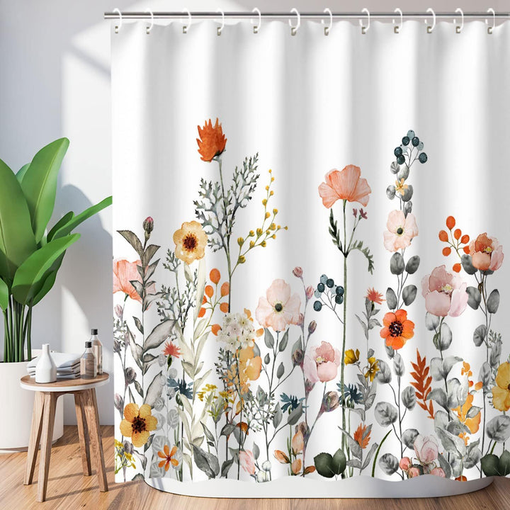 Floral Patterned Bathroom Shower Curtain Stornfield