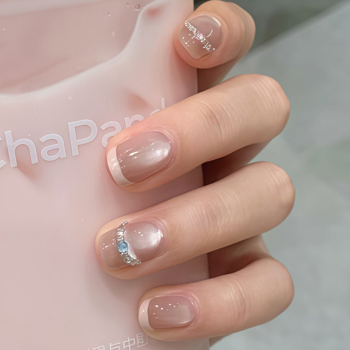 Decorative Press-On Nail Set with Star and Bow Designs Stornfield