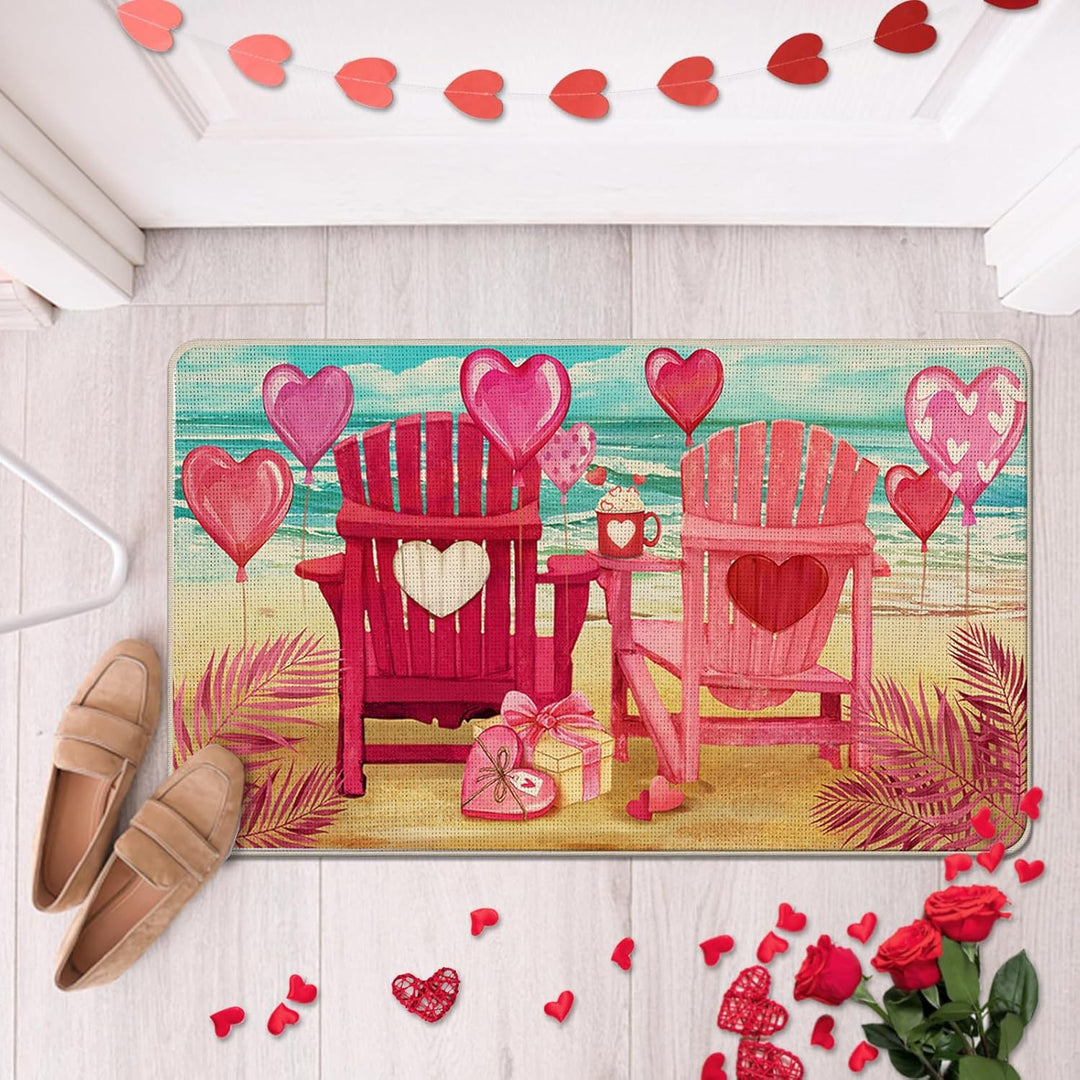 Romantic Floral Welcome Mat Stornfield
