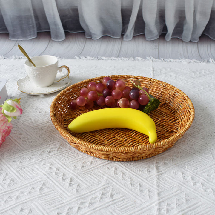 Leaf-Shaped Woven Serving Platter Stornfield