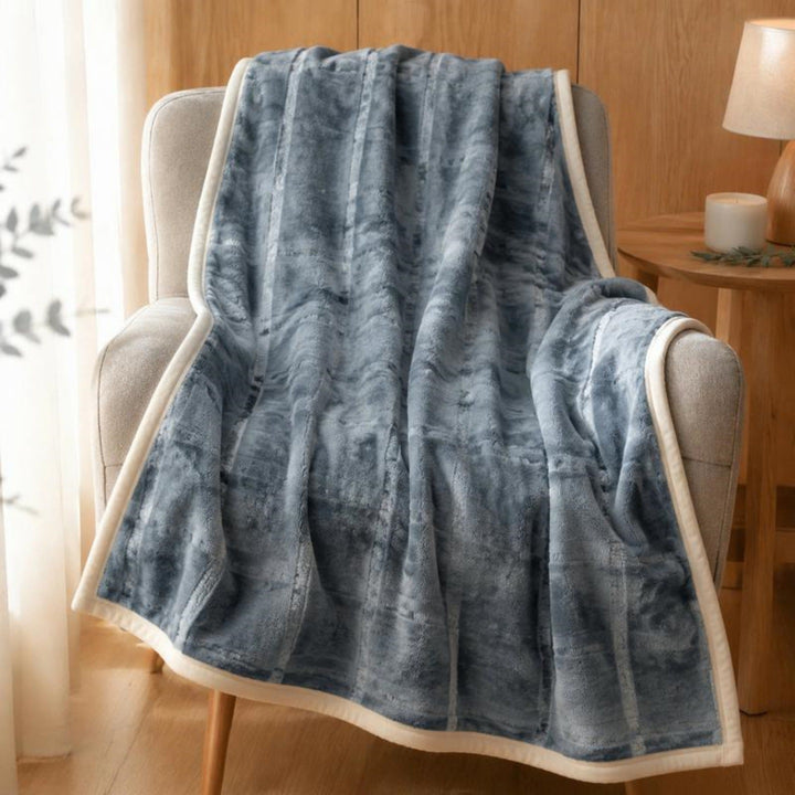 Textured Reversible Fleece Throw Blanket Stornfield