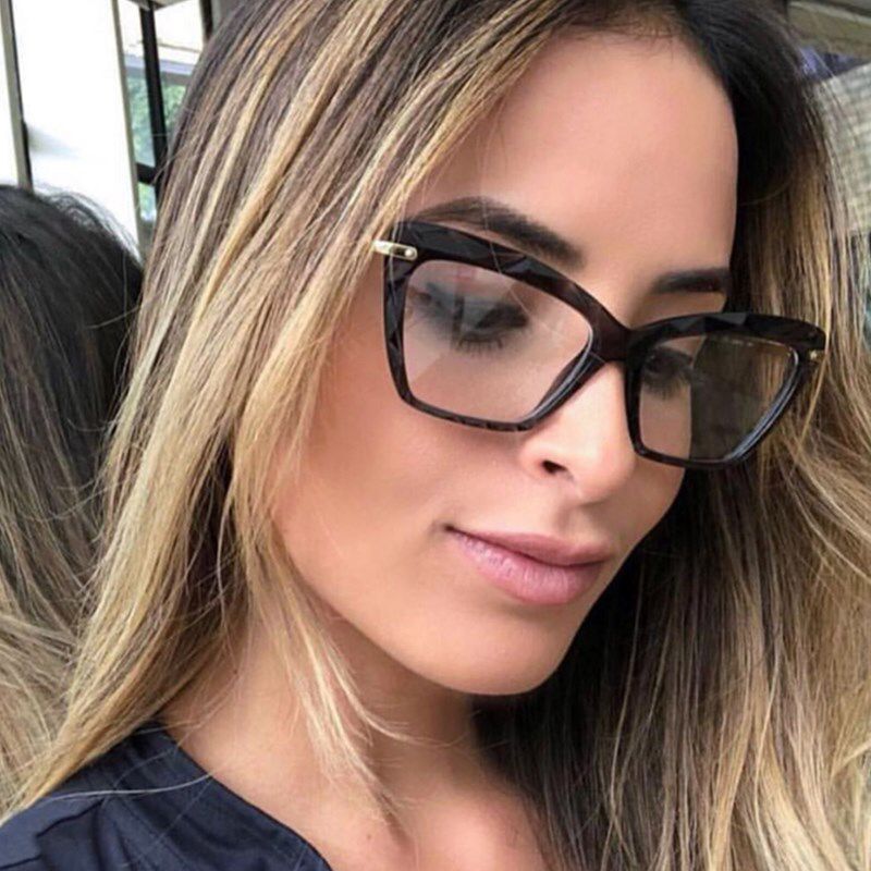 Women's fashionable oversized glasses with elegant metal frame Stornfield