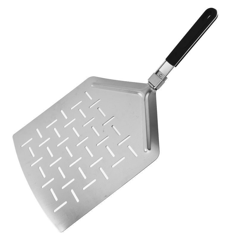 perforated stainless steel pizza peel with folding handle Stornfield