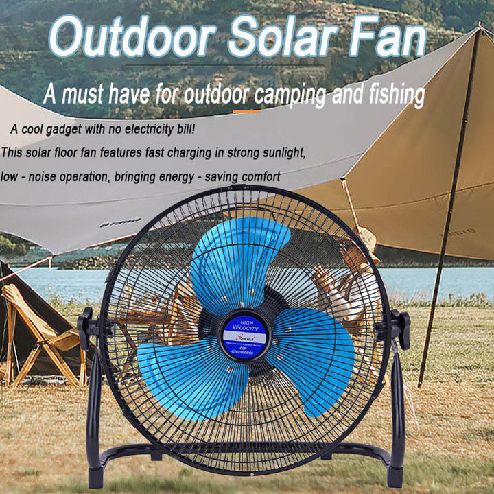 Women's Portable Solar Floor Fan with Silent Operation Stornfield