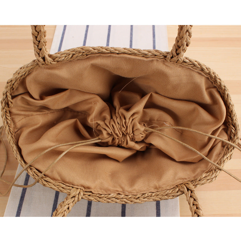 Braided shopping bag with reinforced bottom and long carrying handles Stornfield