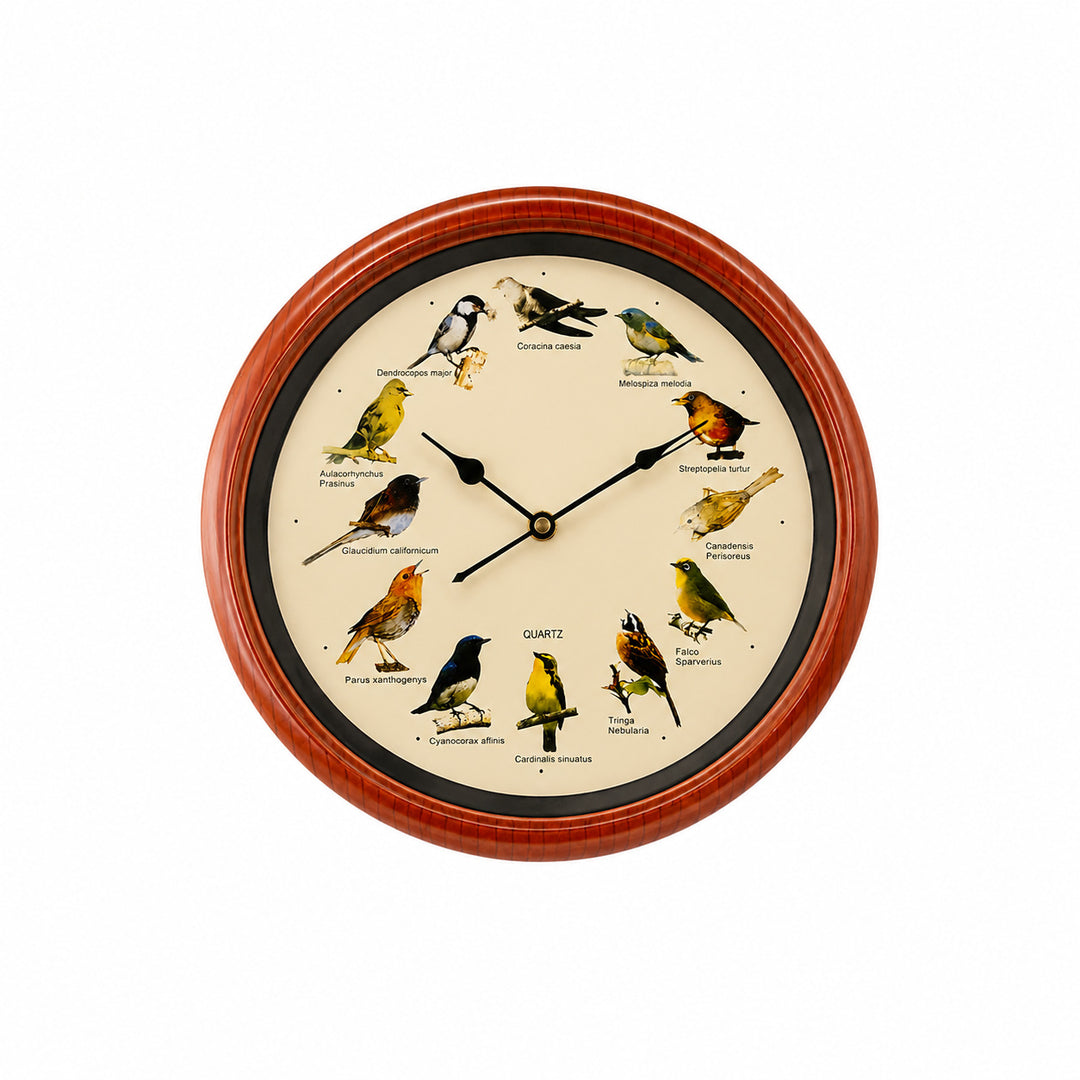 Wall clock with colorful bird design Stornfield
