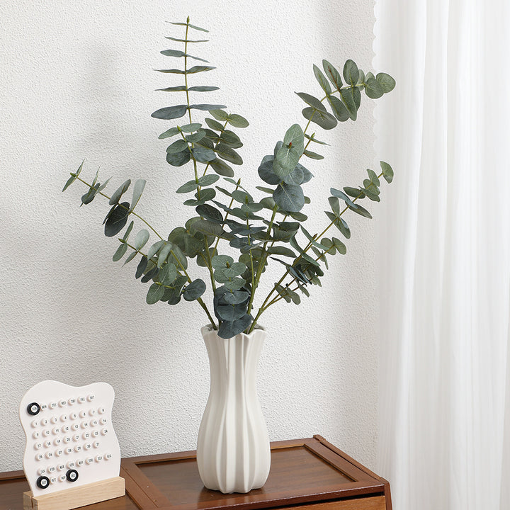 Artificial eucalyptus branch with realistic leaves