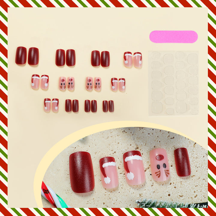 Creative Nail Art Set with Winter Motifs and Glitter Effects Stornfield