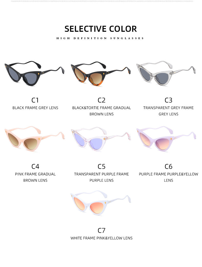 Women's Cat-Eye Sunglasses with Mirrored Lenses and Elegant Detail Stornfield