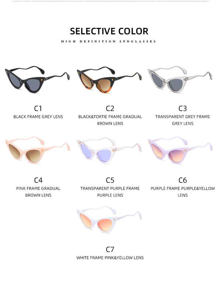 Women's Cat-Eye Sunglasses with Mirrored Lenses and Elegant Detail Stornfield