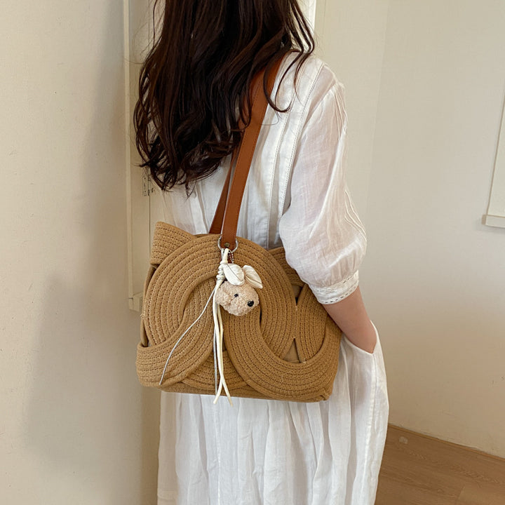 Designer shopping bag with decorative woven pattern Stornfield