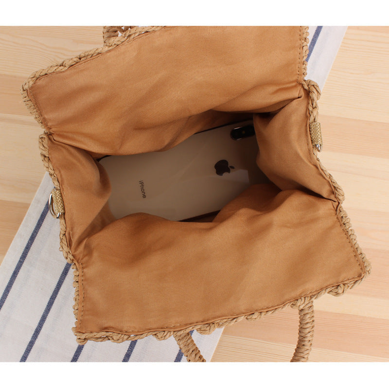 Braided shoulder bag with innovative closure Stornfield
