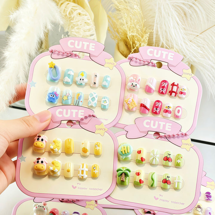 Colorful Nail Art Artificial Nails with Summery Designs Stornfield