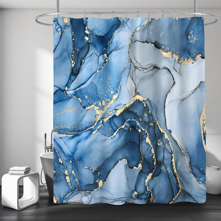 Artistic Marble Texture Shower Curtain Stornfield