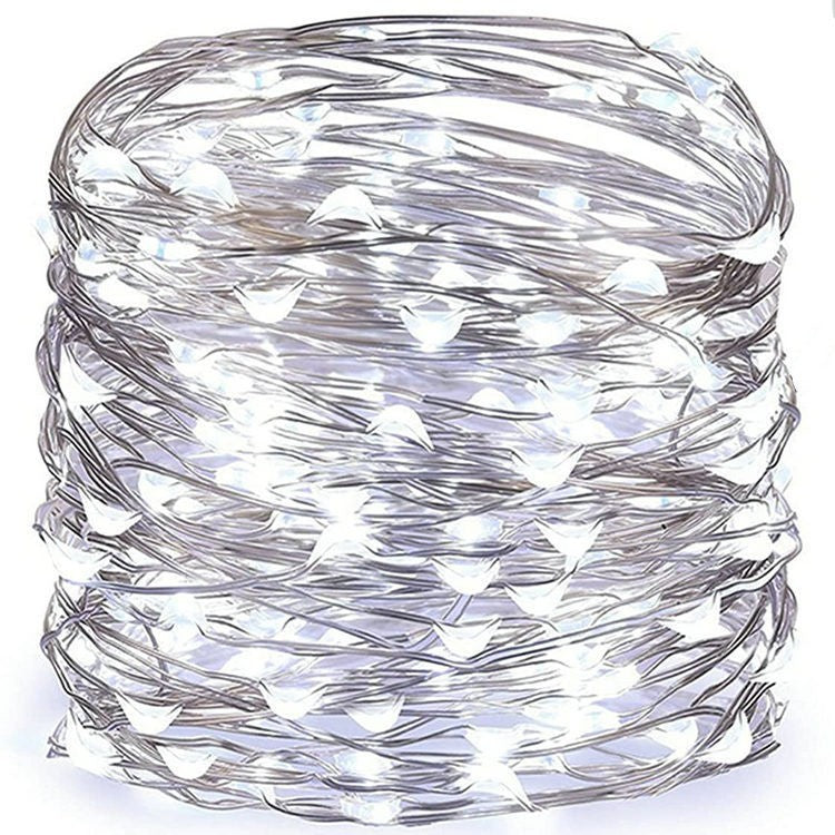 LED Fairy String Lights Ultra-Thin Silver Wire Battery Powered Splash Resistant Decorative Lighting Stornfield