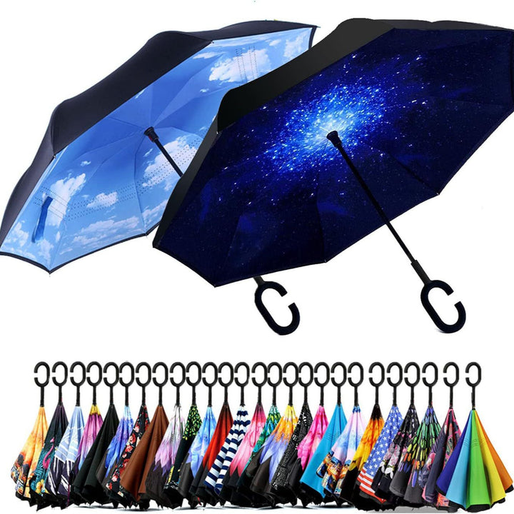 Ladies Automatic Umbrella with Elegant C-Handle Stornfield