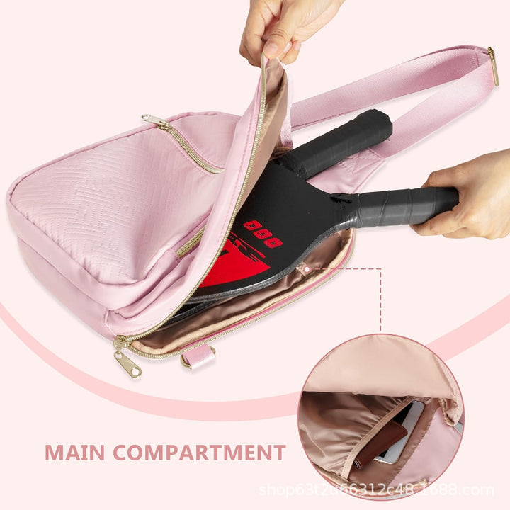 Sporty shoulder bag for tennis rackets with practical compartments Stornfield