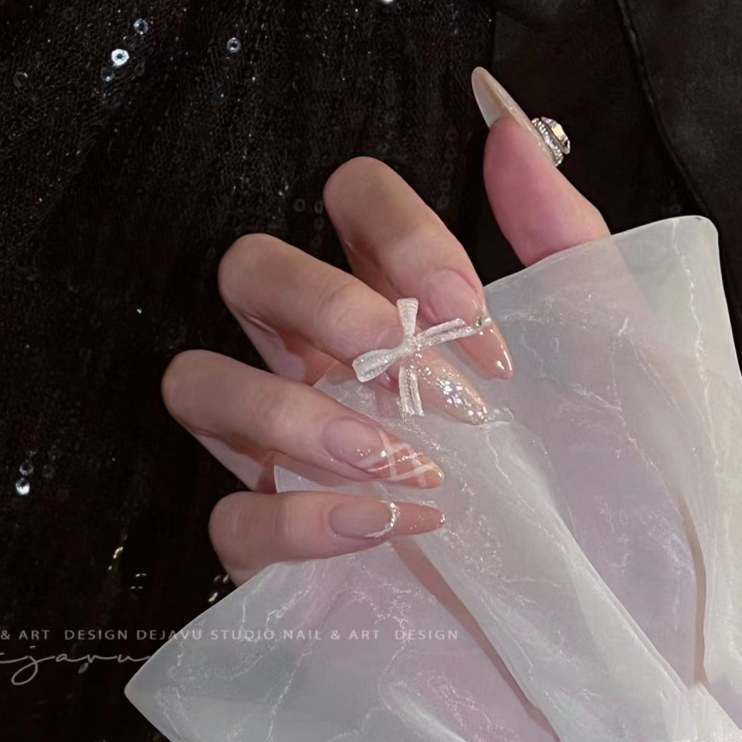 Decorative Stiletto Press-On Nail Art Set with Rhinestone and Glitter Accents Stornfield