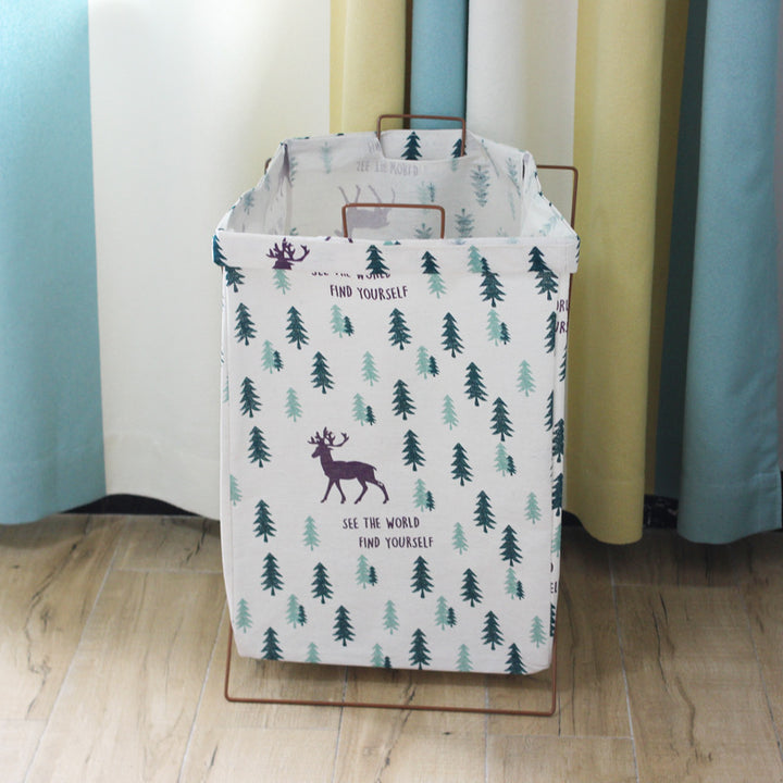 Decorative laundry basket with inspiring quotes Stornfield