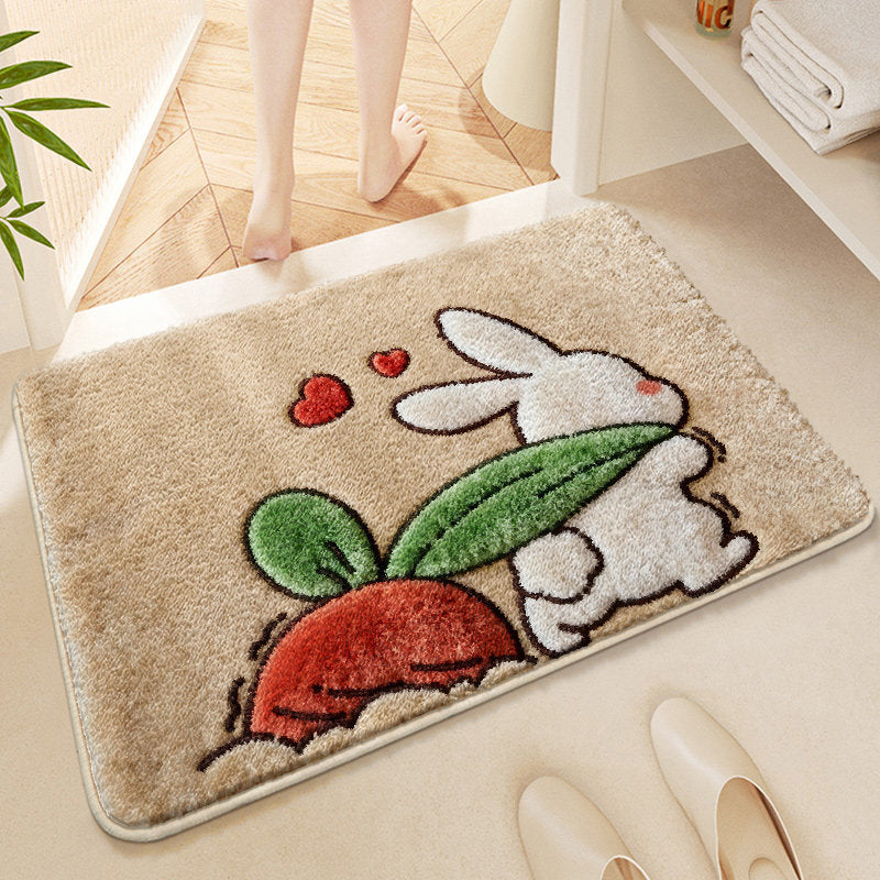 Cute Corgi-Themed Plush Bath Mat