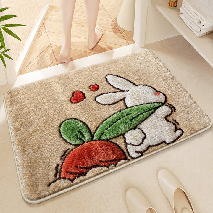 Cute Corgi-Themed Plush Bath Mat