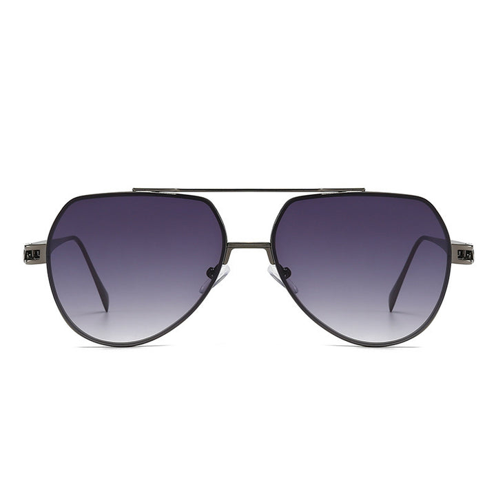 Women's designer sunglasses in a stylish, curved metal frame Stornfield