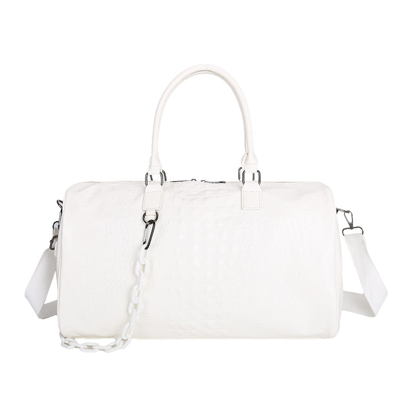 Crocodile Textured Luxurious Travel Duffle Bag Stornfield