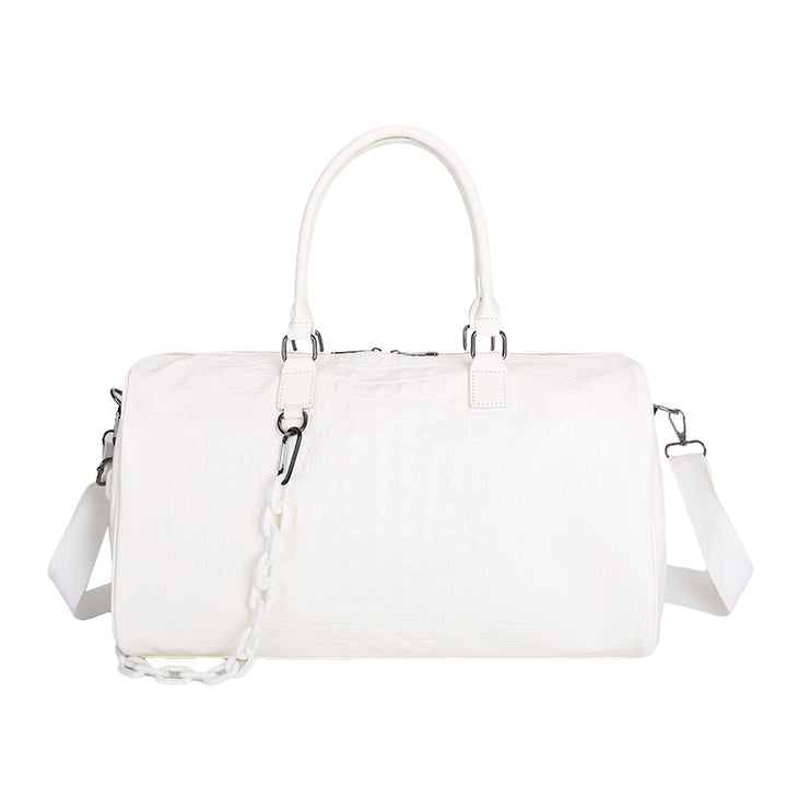 Crocodile Textured Luxurious Travel Duffle Bag Stornfield