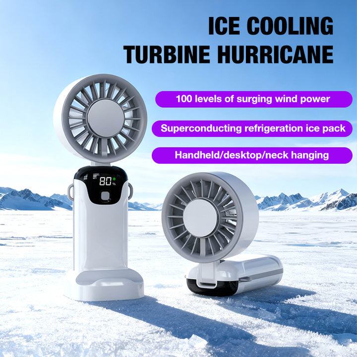 Women's portable battery fan with digital display Stornfield