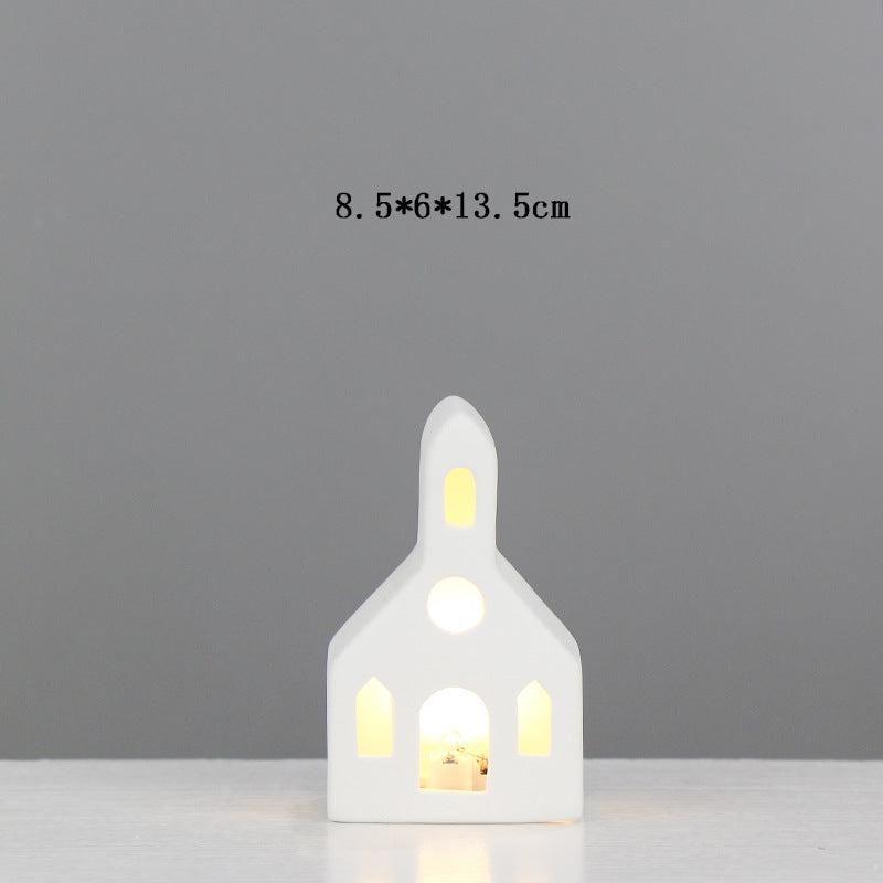 Ceramic House-Shaped Tea Light Holder Stornfeild